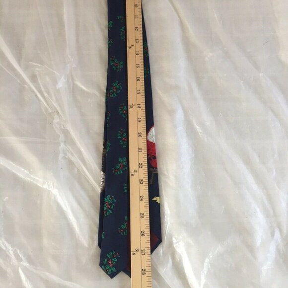 The Saturday Evening Post Mens Tie Santa Elves Christmas Letters Vintage 1997 - Picture 7 of 9